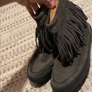 Odd Molly Asphalt Leather Moccasin